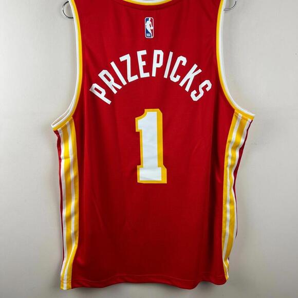 Atlanta Hawks Fanatics Jersey PRIZEPICKS #1 Red Icon NBA Men’s Size L NWT - Picture 3 of 8